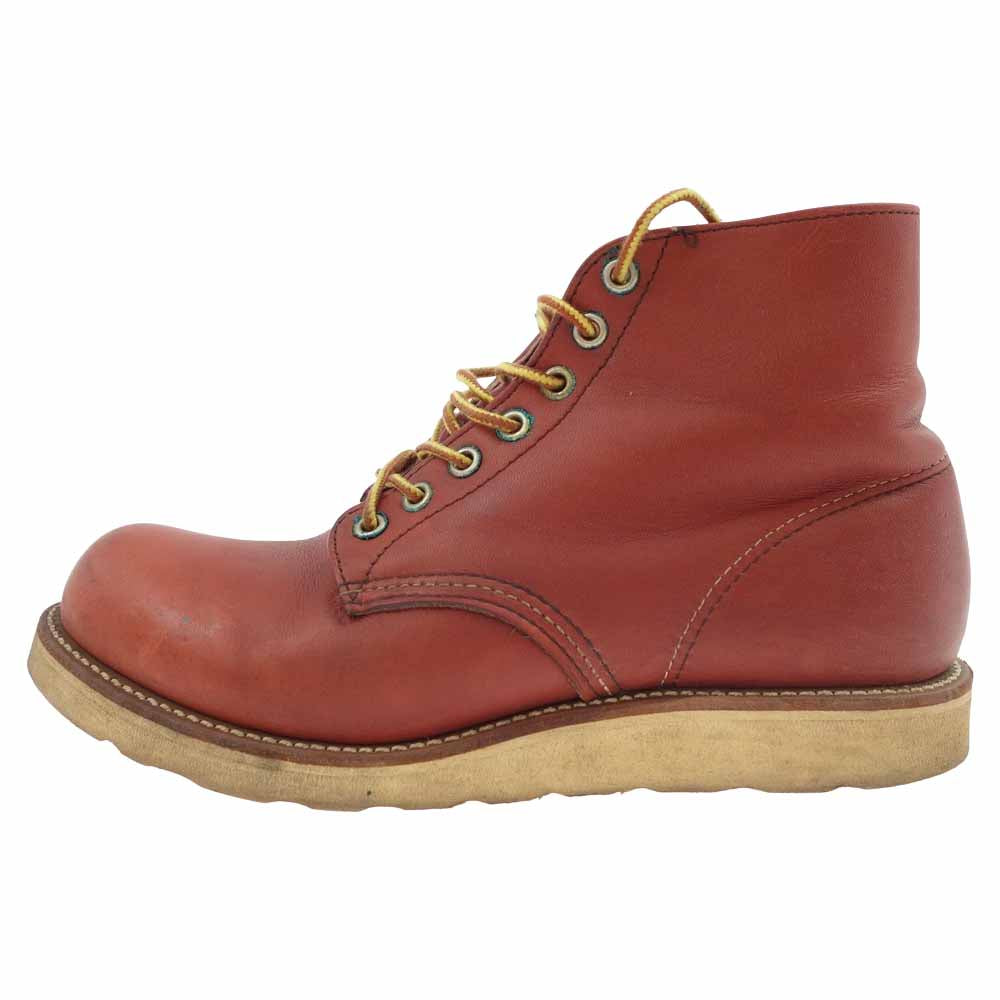 RED WING レッドウィング 8166 6inch CLASSIC PLAIN TOE クラッシック プレーン トゥ レースアップ ブーツ 赤茶 ワインレッド系 7【中古】