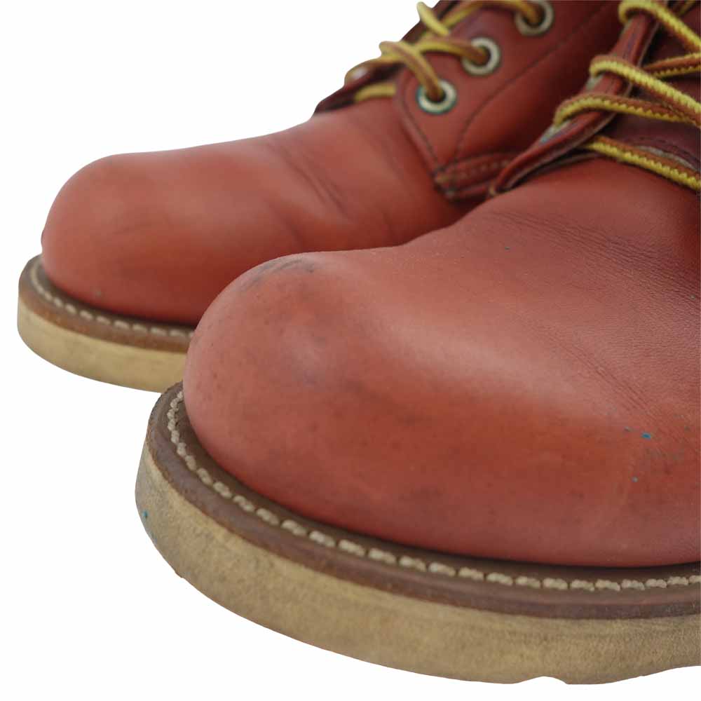 RED WING レッドウィング 8166 6inch CLASSIC PLAIN TOE クラッシック プレーン トゥ レースアップ ブーツ 赤茶 ワインレッド系 7【中古】