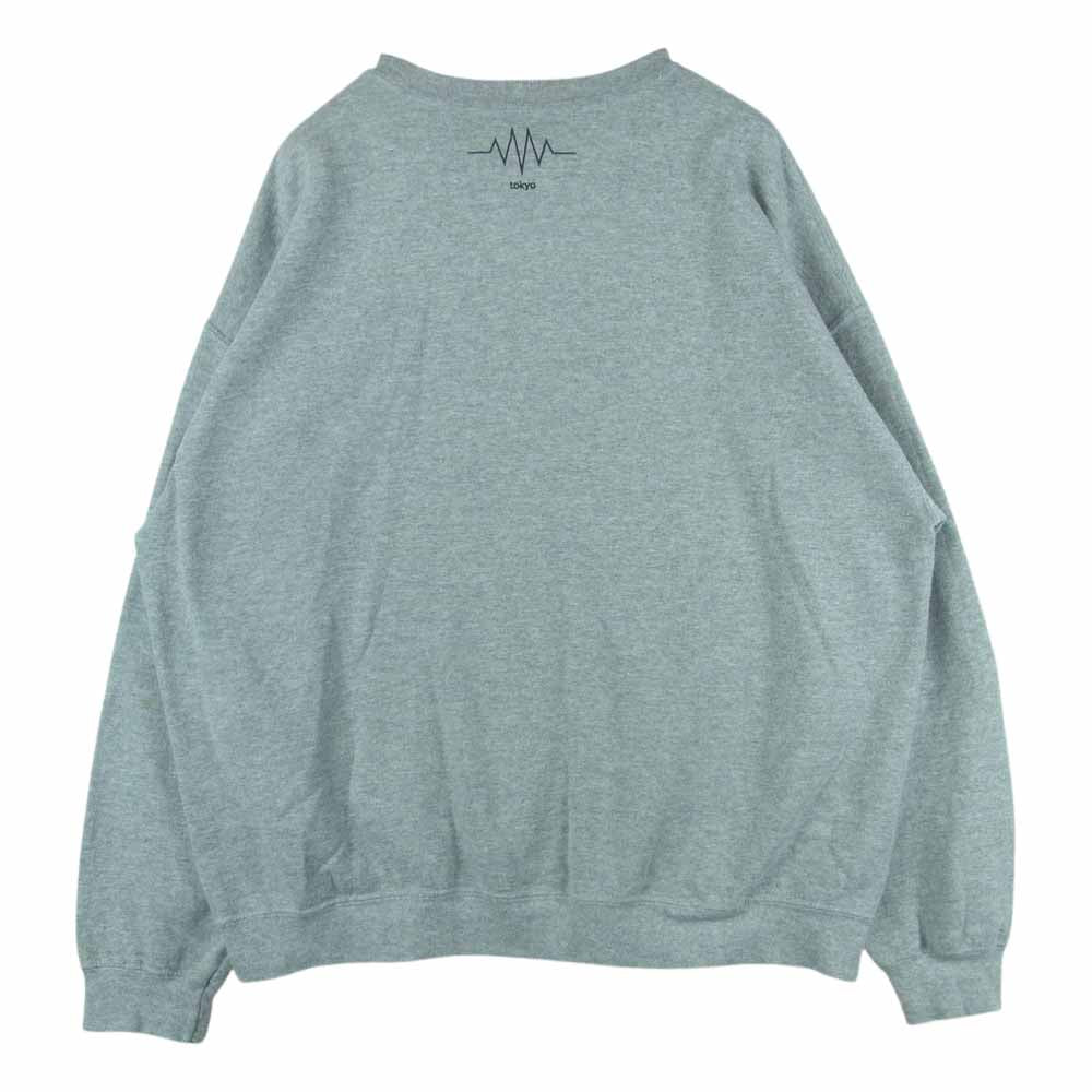 フェイザー トーキョー 10buy sucks crewneck スウェット ロゴ刺繍 クルーネック トレーナー グレー系 XL【中古】