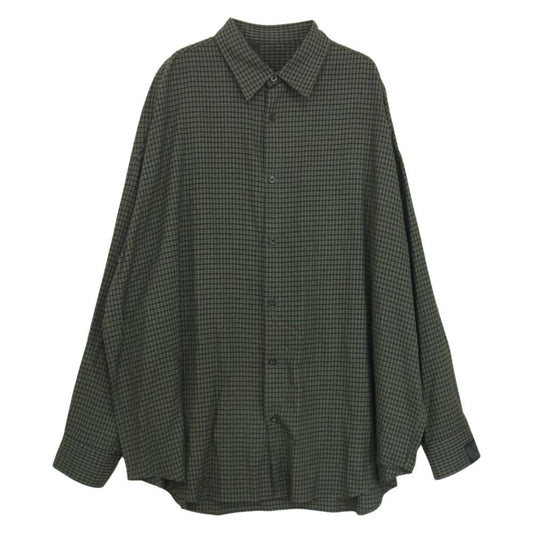 N.HOOLYWOOD エヌハリウッド 2211-SH07-023 CHECK BIG SHIRT チェック ビッグ レーヨン シャツ グレー系 40【中古】