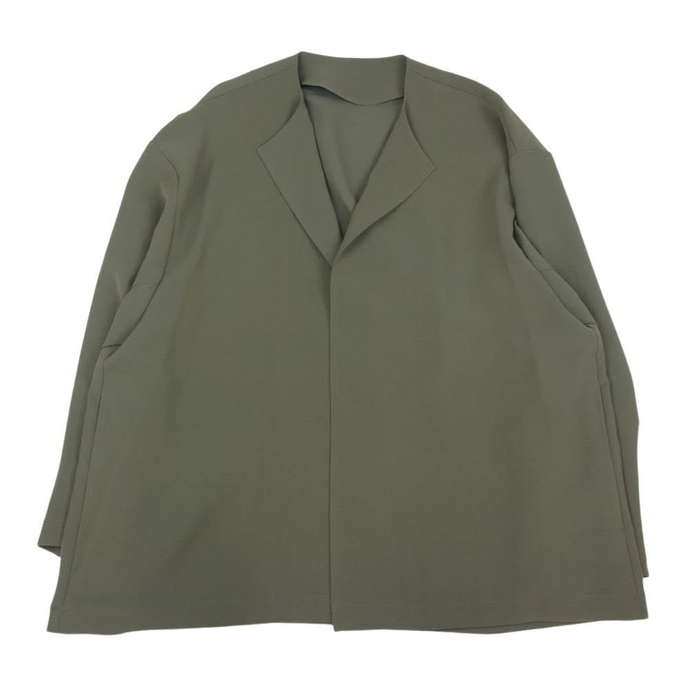 N.HOOLYWOOD エヌハリウッド 1212-BL01-001 COLLARLESS BLOUSON ノーカラー オーバーサイズ ジャケット カーキ系 42【中古】