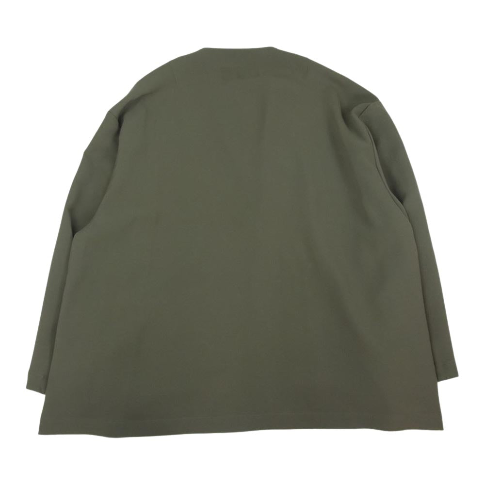 N.HOOLYWOOD エヌハリウッド 1212-BL01-001 COLLARLESS BLOUSON ノーカラー オーバーサイズ ジャケット カーキ系 42【中古】