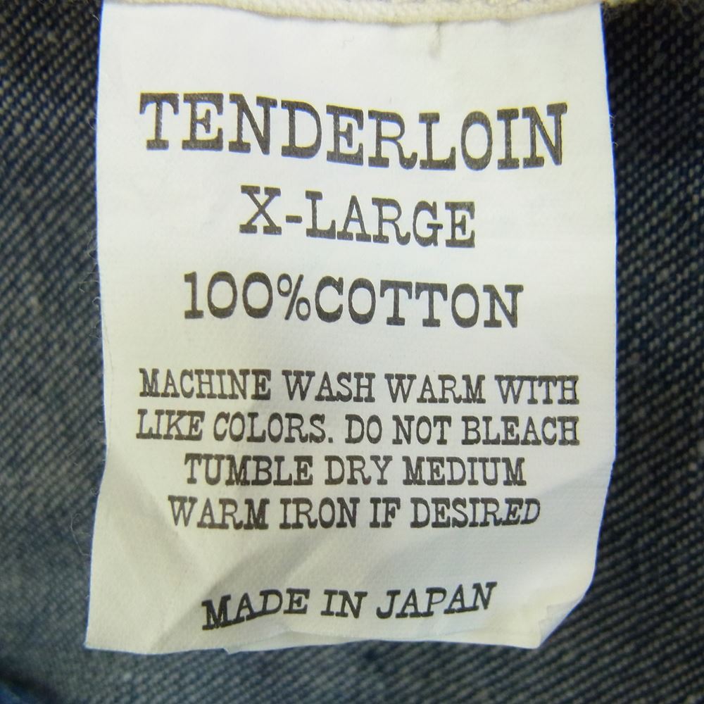 TENDERLOIN テンダーロイン T-OVERALL デニム オーバーオール インディゴブルー系 XL【中古】
