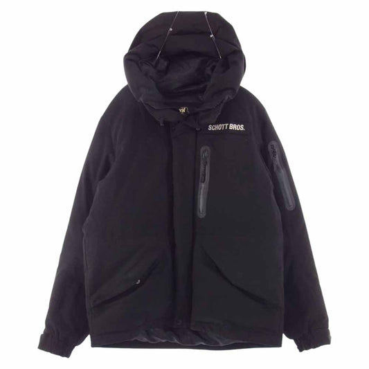 schott ショット 3182011 2 TONE SNORKEL DOWN PARKA シュノーケル ダウン パーカー ジャケット ブラック系 S【中古】