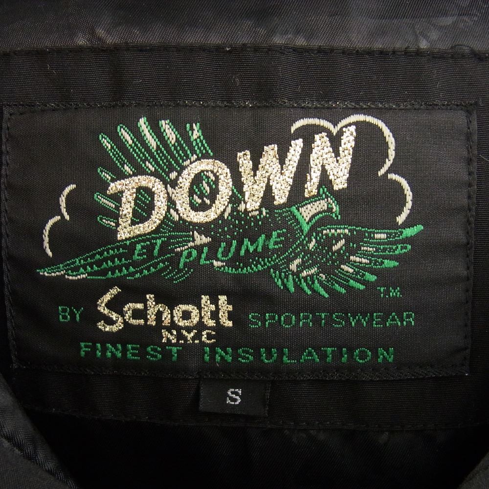 schott ショット 3182011 2 TONE SNORKEL DOWN PARKA シュノーケル ダウン パーカー ジャケット ブラック系 S【中古】