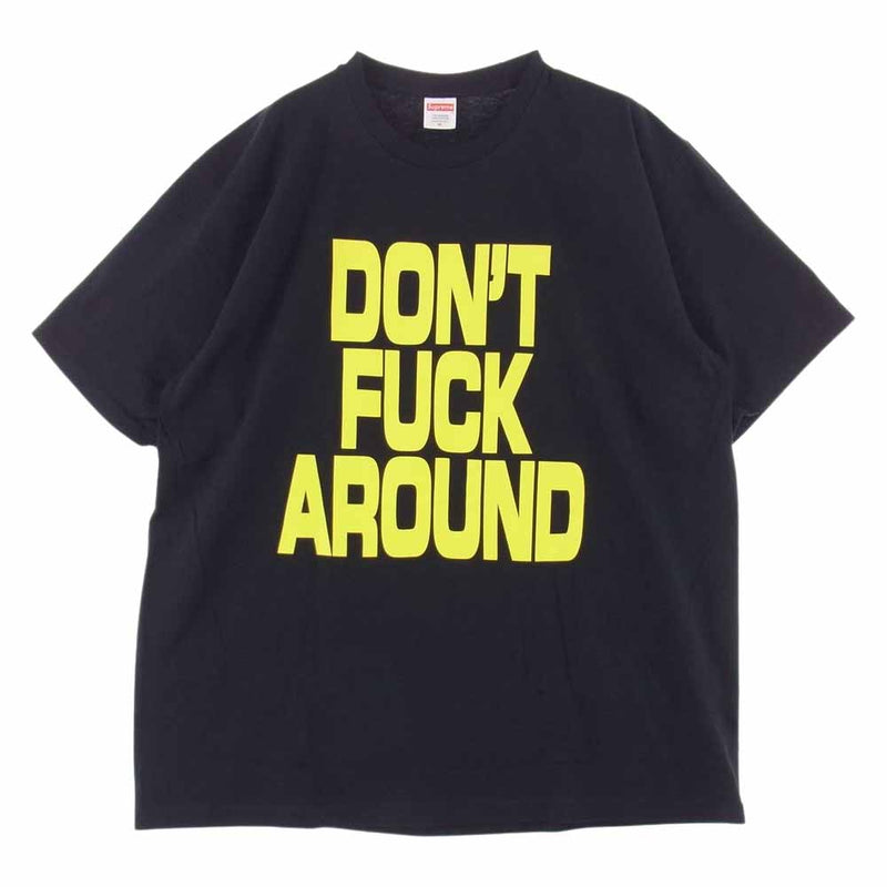 Supreme シュプリーム 22AW Don’t Fuck Around Tee 半袖 Tシャツ ブラック系 イエロー系 XL【新古品】【未使用】【中古】