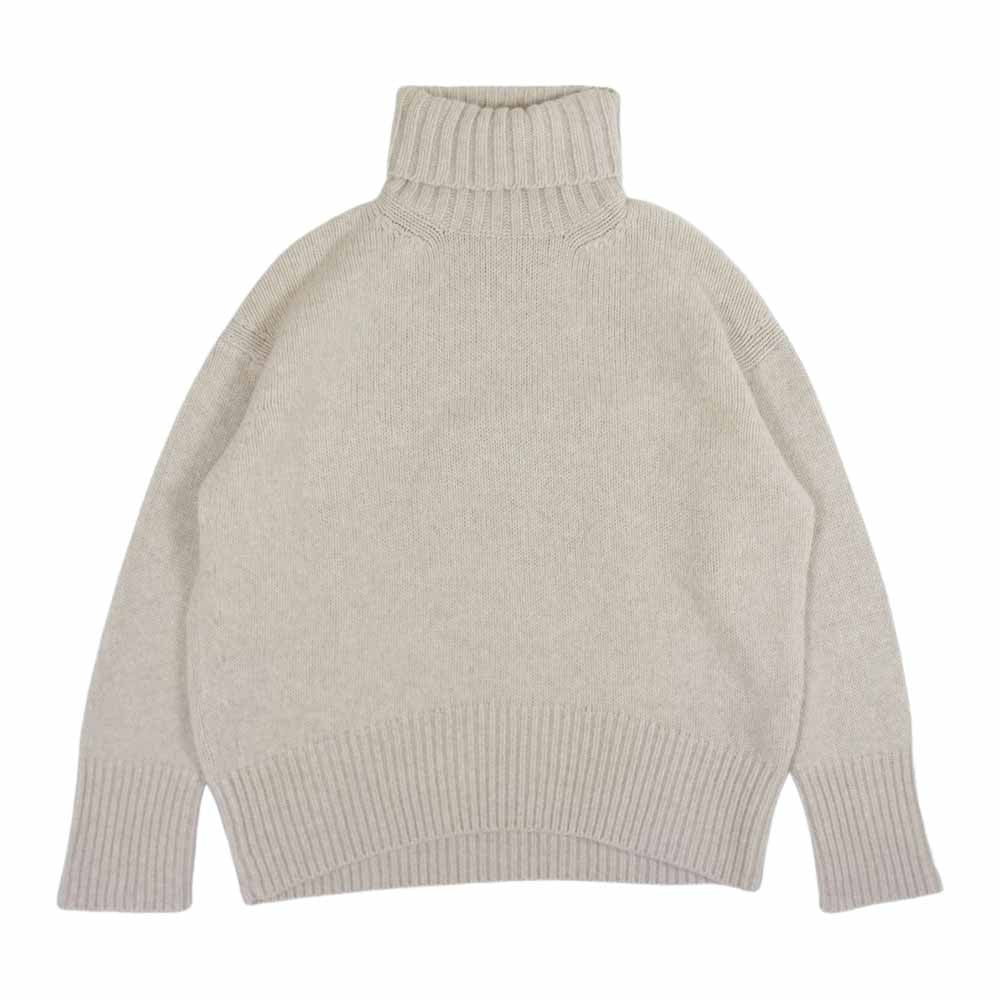 ギャルリーヴィー 23-02-95-02301 ファインウール オーバーサイズ ハイネック プルオーバー ニット ベージュ系 M【中古】