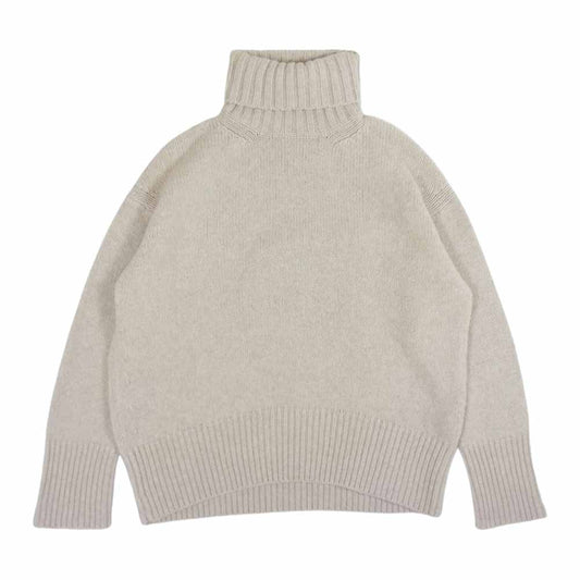 ギャルリーヴィー 23-02-95-02301 ファインウール オーバーサイズ ハイネック プルオーバー ニット ベージュ系 M【中古】