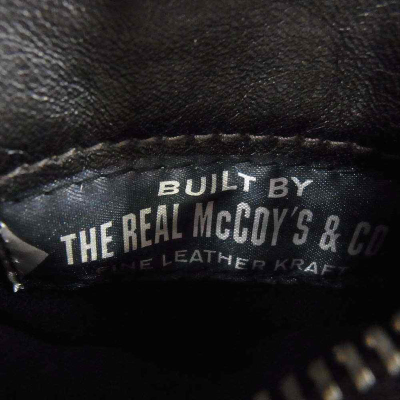 The REAL McCOY'S ザリアルマッコイズ BUCO ブコ J-100 黒芯 ホースハイド シングル ライダース ジャケット ブラック系 36【美品】【中古】