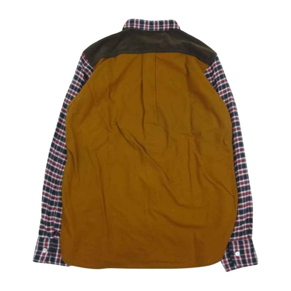 JUNYA WATANABE COMME des GARCONS MAN ジュンヤワタナベコムデギャルソンマン WR-B907 再構築 チェック柄 フランネル コーデュロイ 切替シャツ マルチカラー系 S【中古】
