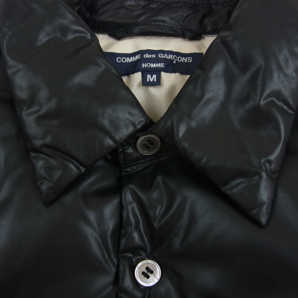 COMME des GARCONS HOMME コムデギャルソンオム AD2004  NH-B030 ダウン シャツ ジャケット ブラック系 M【中古】