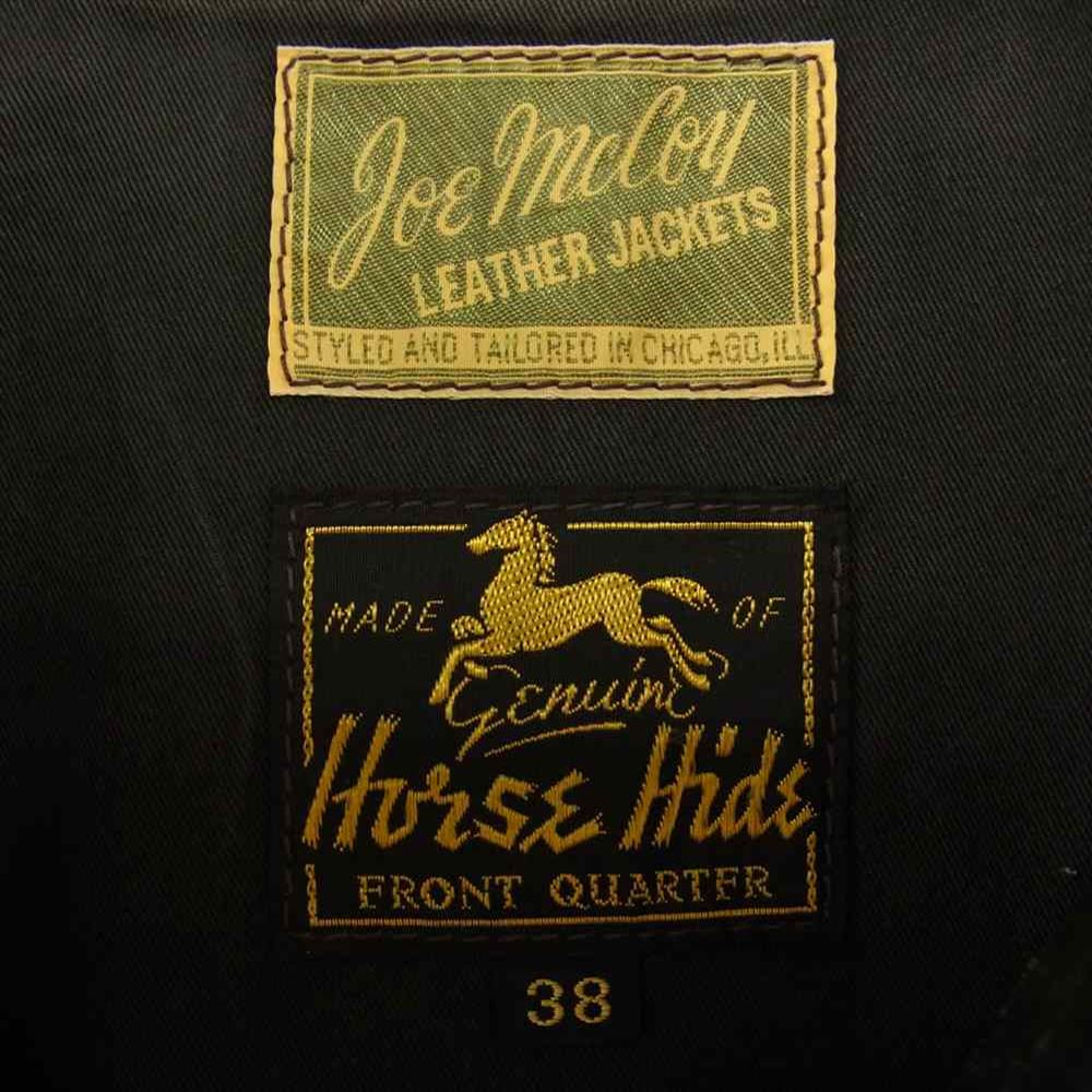 The REAL McCOY'S ザリアルマッコイズ 茶芯 30s SPORTS JACKET NELSON ホースハイド スポーツ ジャケット ネルソン レザー ジャケット ブラック系 38【中古】