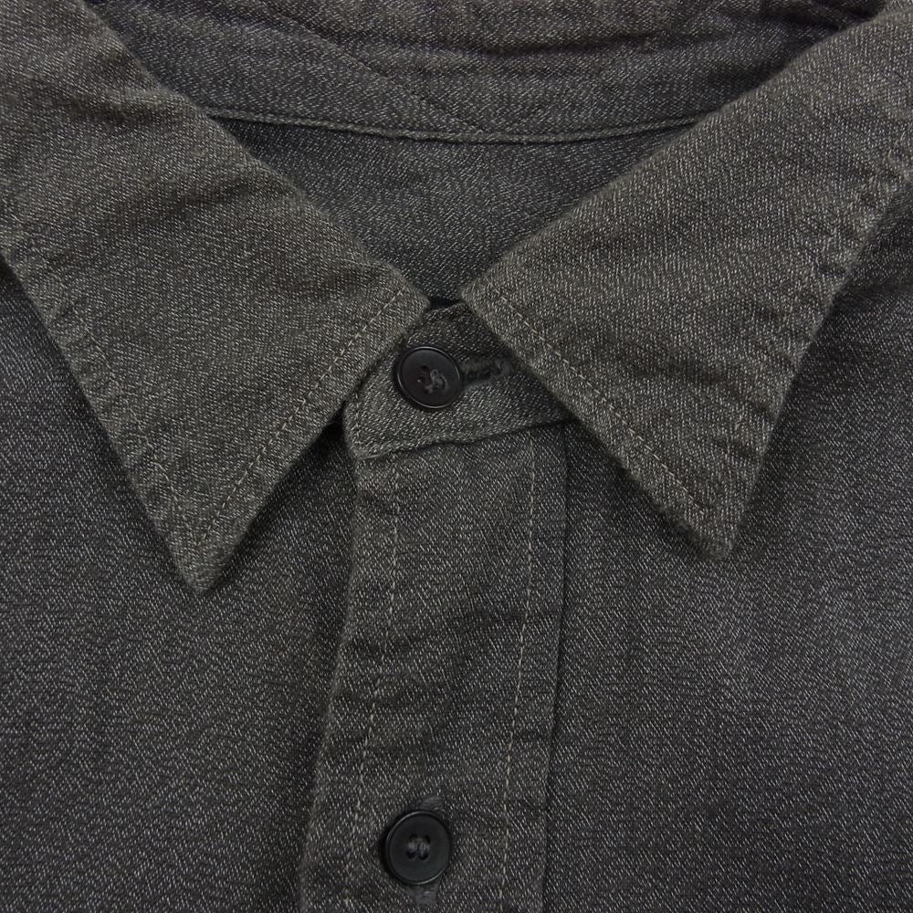 COMOLI コモリ 21SS T01-02017 ヨリ杢 長袖 シャツ ブラウン系 2【中古】