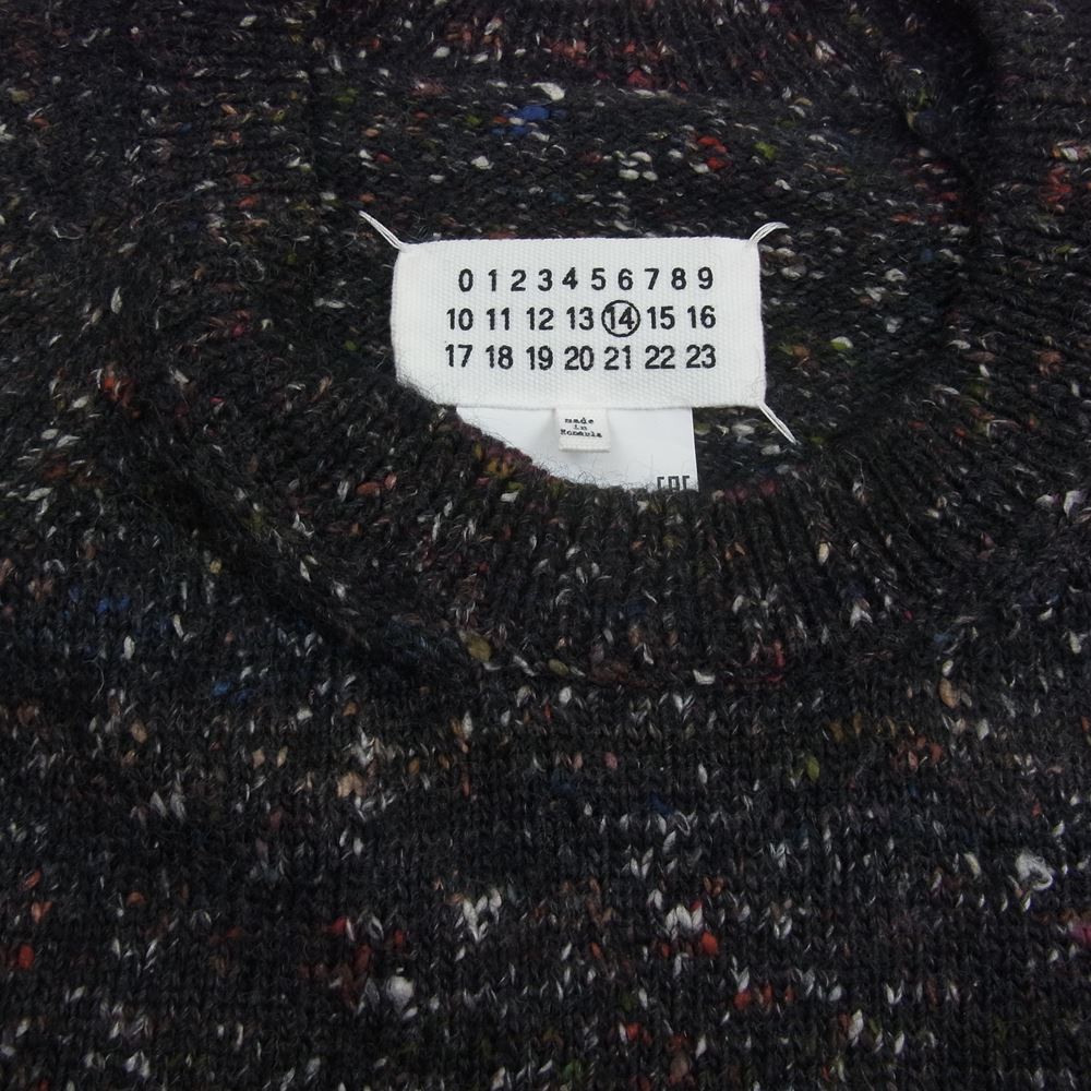 MAISON MARGIELA メゾンマルジェラ 17AW S30GP0219 S16106 14ライン Donegal Crew Knit クルーネック ネップ ニット セーター グレー系 M【中古】