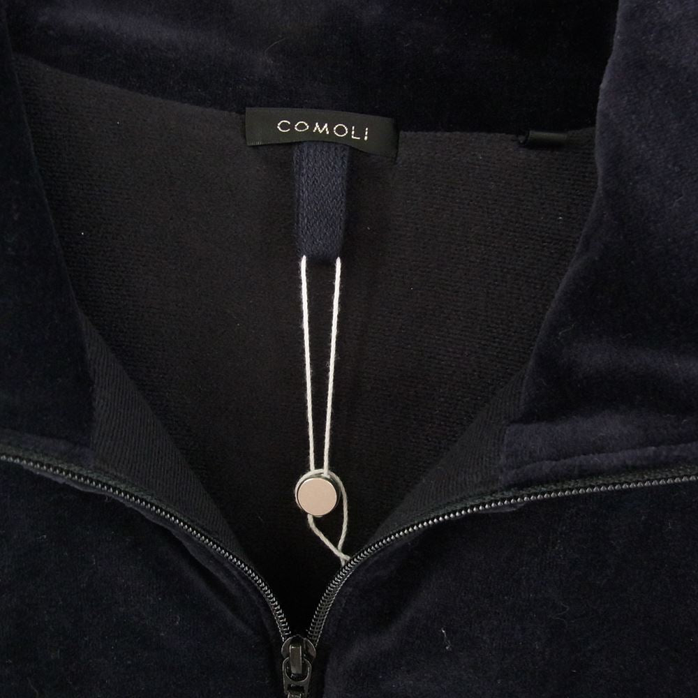22AWベロアトラックジャケットW03 05009 COMOLI コモリ 22AW W03-05009 ベロアジャージ トラックジャケット