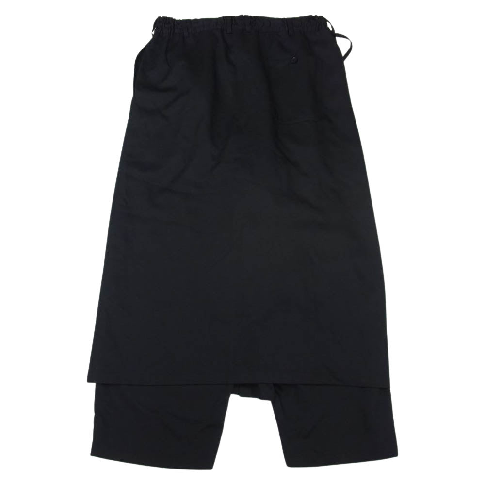 Yohji Yamamoto ヨウジヤマモト GroundY GO-P11-100 ラップスカート レイヤード パンツ ブラック系 3【中古】