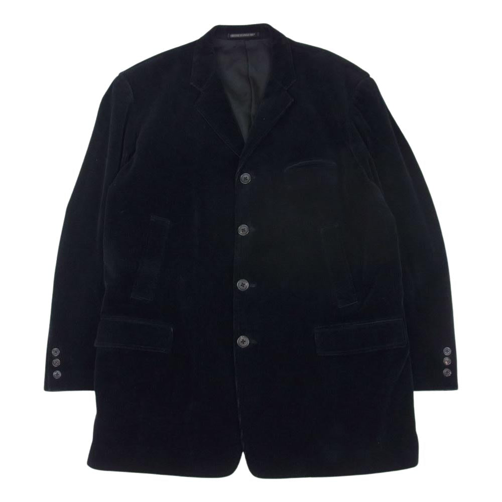 Yohji Yamamoto POUR HOMME ヨウジヤマモトプールオム 93AW HP-J04-007 アーカイブ オールド ハンドウォームポケット付き オーバーサイズ コーデュロイ ジャケット ブラック系 M【中古】