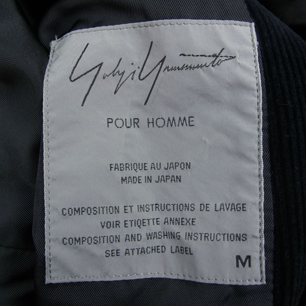 Yohji Yamamoto POUR HOMME ヨウジヤマモトプールオム 93AW HP-J04-007 アーカイブ オールド ハンドウォームポケット付き オーバーサイズ コーデュロイ ジャケット ブラック系 M【中古】
