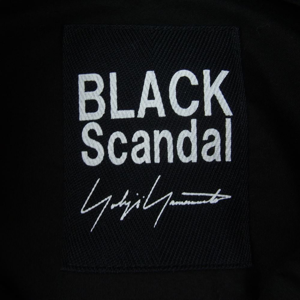 Yohji Yamamoto ヨウジヤマモト BLACK SCANDAL 19SS HH-B84-811 Back Opening Print Shirt ブラックスキャンダル 薔薇プリント バックオープン レーヨン ロング シャツ ブラック系 3【中古】