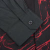 Yohji Yamamoto ヨウジヤマモト BLACK SCANDAL 19SS HH-B84-811 Back Opening Print Shirt ブラックスキャンダル 薔薇プリント バックオープン レーヨン ロング シャツ ブラック系 3【中古】