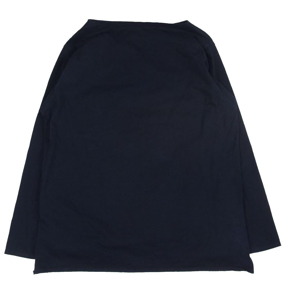COMOLI コモリ I01-05004 ボートネック ポケット付 長袖 Tシャツ カットソー ネイビー系 1【中古】