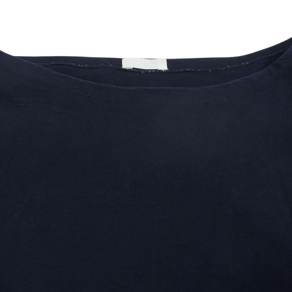 COMOLI コモリ I01-05004 ボートネック ポケット付 長袖 Tシャツ カットソー ネイビー系 1【中古】