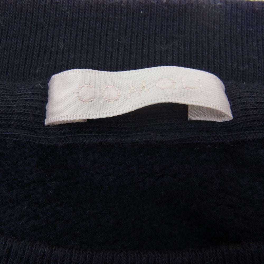 COMOLI コモリ 16AW J03-05004 インレイ起毛 長袖 クルー トレーナー スウェット ネイビー系 2【中古】
