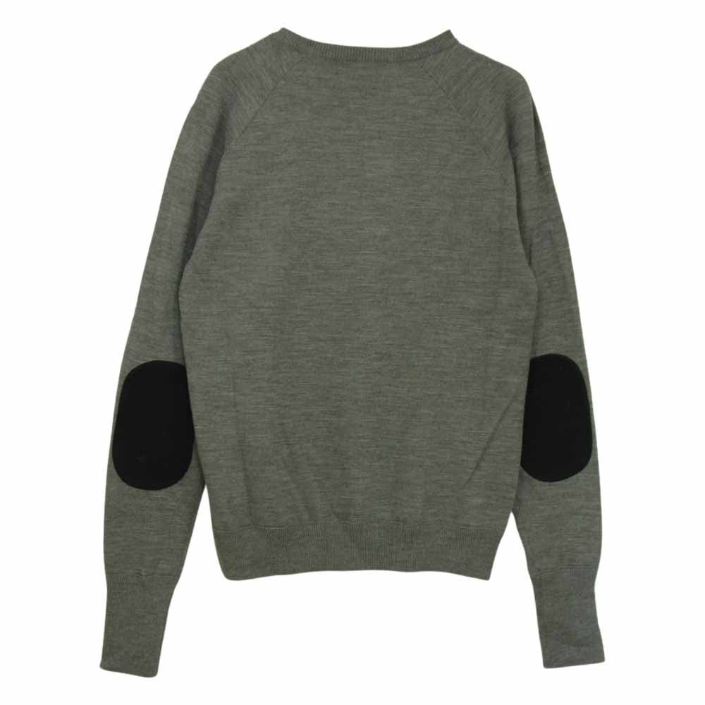 THE RERACS ザリラクス 17AW REKN-043-J シルク混 ウール Vネック ニット グレー系 46【中古】