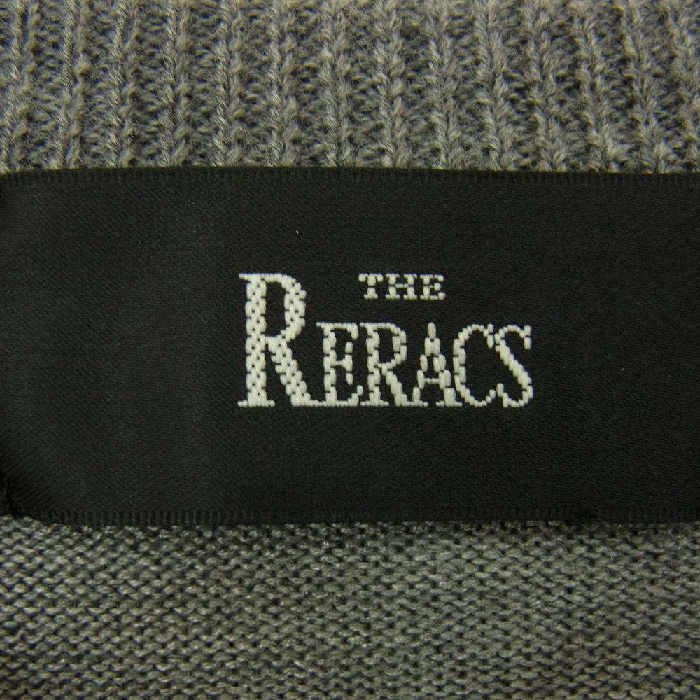THE RERACS ザリラクス 17AW REKN-043-J シルク混 ウール Vネック ニット グレー系 46【中古】