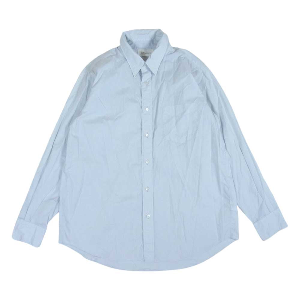 markaware マーカウェア 22SS A22A-10SH03C SOKTAS ORGANIC COTTON POPLIN ソクタス オーガニック コットン ポプリン ダブルカラー 長袖 シャツ グレー系 ライトブルーグレー系 2【中古】