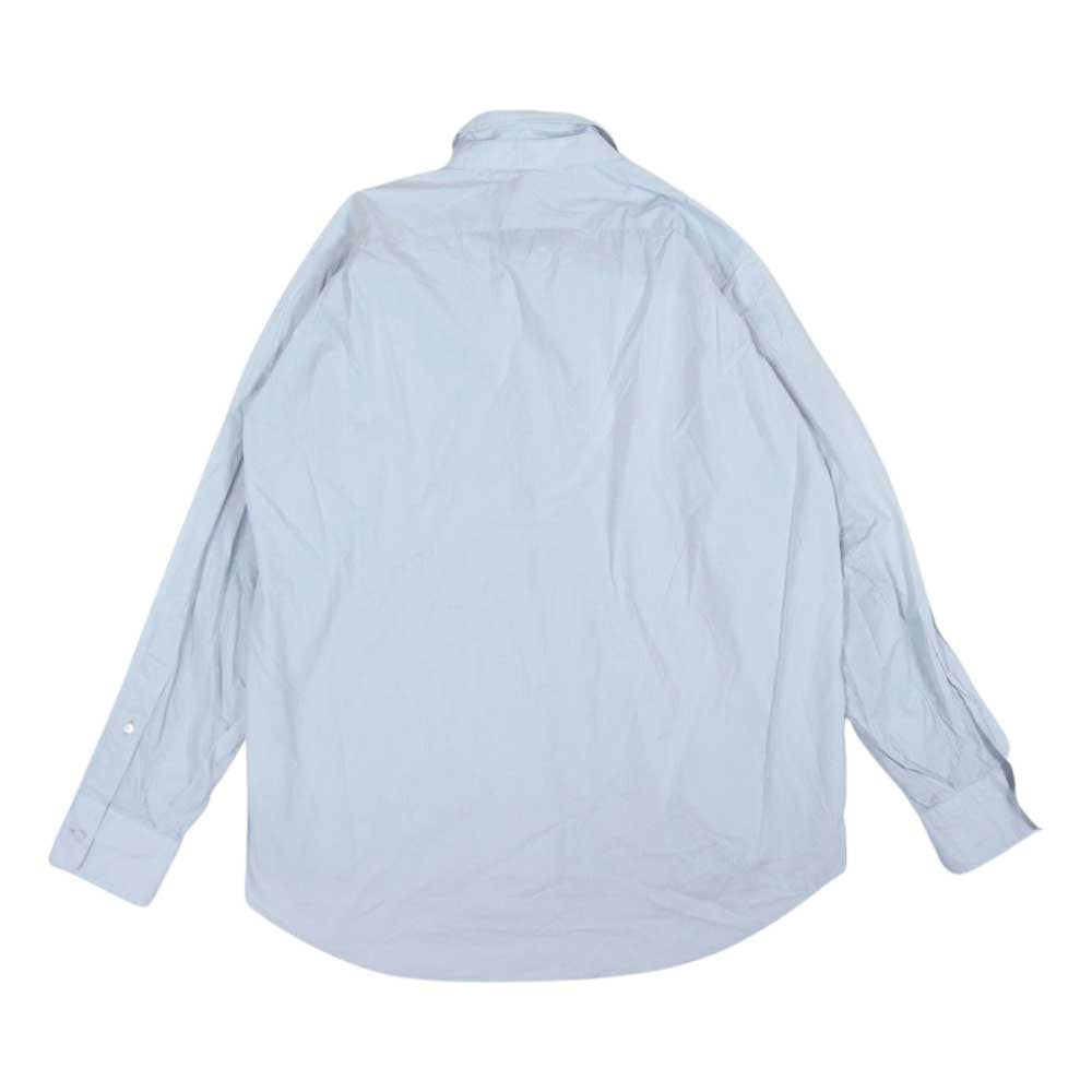 markaware マーカウェア 22SS A22A-10SH03C SOKTAS ORGANIC COTTON POPLIN ソクタス オーガニック コットン ポプリン ダブルカラー 長袖 シャツ グレー系 ライトブルーグレー系 2【中古】