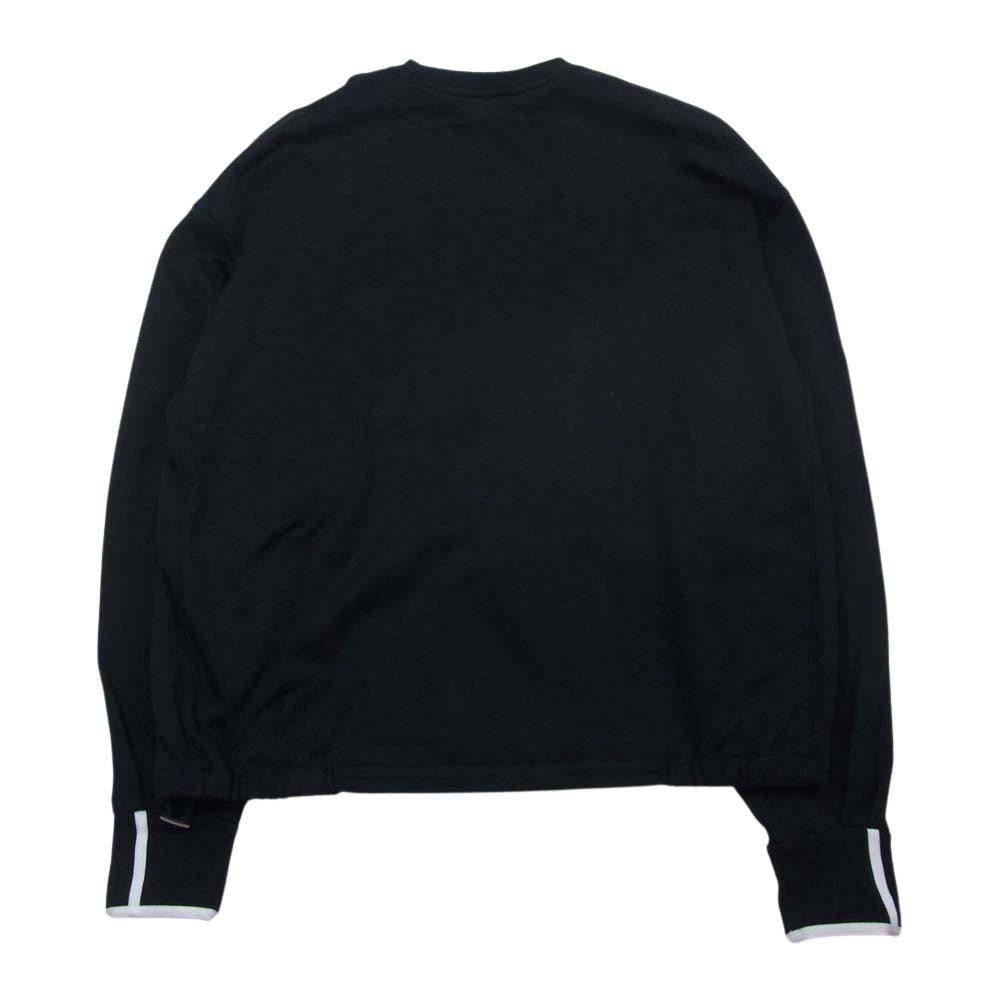 THE RERACS ザリラクス 21AW RECS-321-J STRUCTURE URAKE CREWNECK PULLOVER 裏毛 クルーネック スウェット シャツ ブラック系 48【中古】