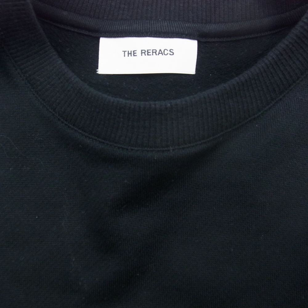 THE RERACS ザリラクス 21AW RECS-321-J STRUCTURE URAKE CREWNECK PULLOVER 裏毛 クルーネック スウェット シャツ ブラック系 48【中古】