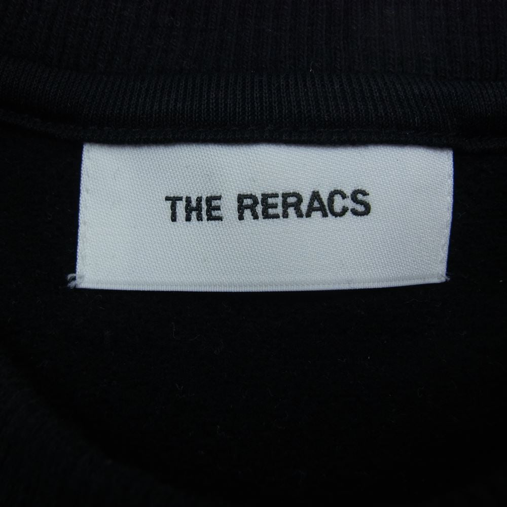 THE RERACS ザリラクス 21AW RECS-321-J STRUCTURE URAKE CREWNECK PULLOVER 裏毛 クルーネック スウェット シャツ ブラック系 48【中古】