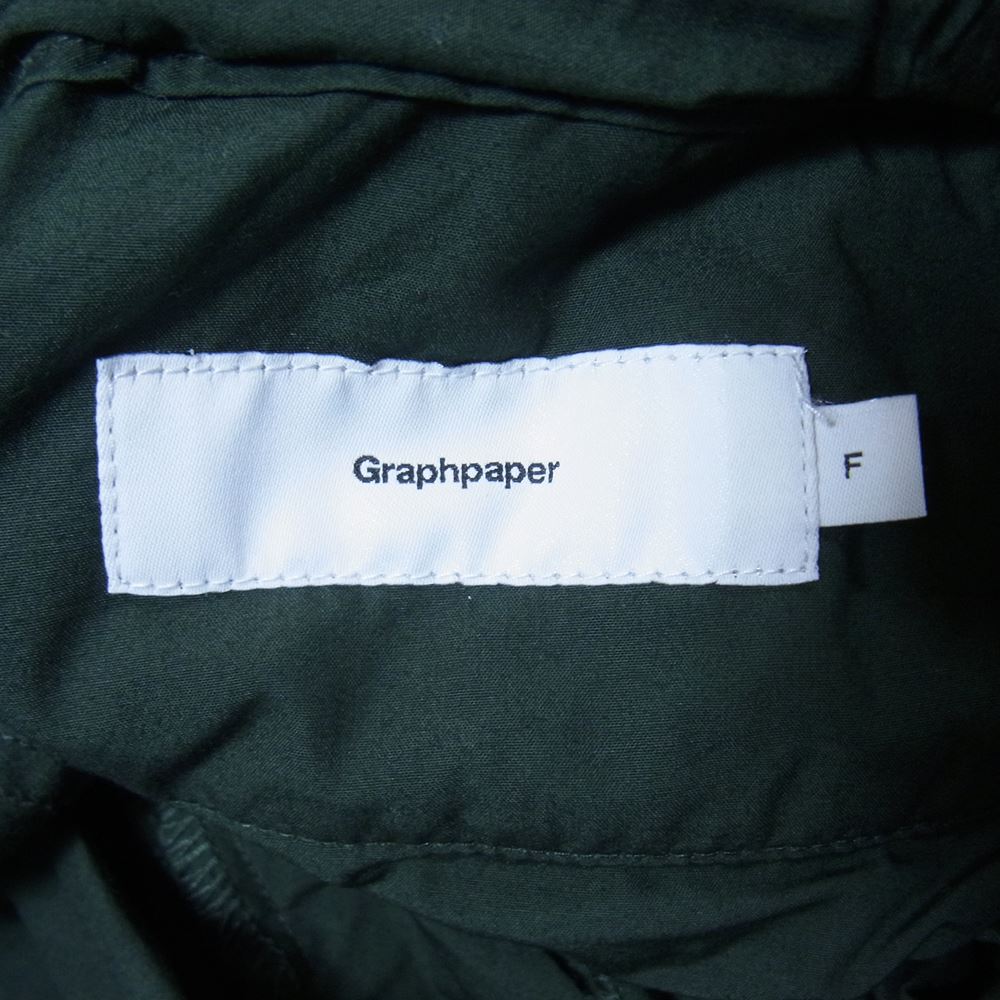 GRAPHPAPER グラフペーパー 18SS GM-181-40082B TYPEWRITER COOK PANT タイプライター コック パンツ グリーン系 F【中古】