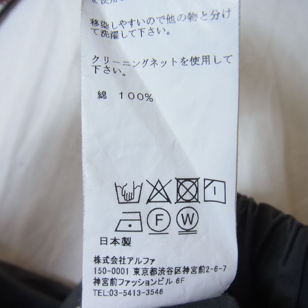 GRAPHPAPER グラフペーパー 17SS GM-17-B-402 TYPEWRITER WIDE EASY SLACKS コットンタイプライター ワイド イージー スラックス チャコール系 F【中古】
