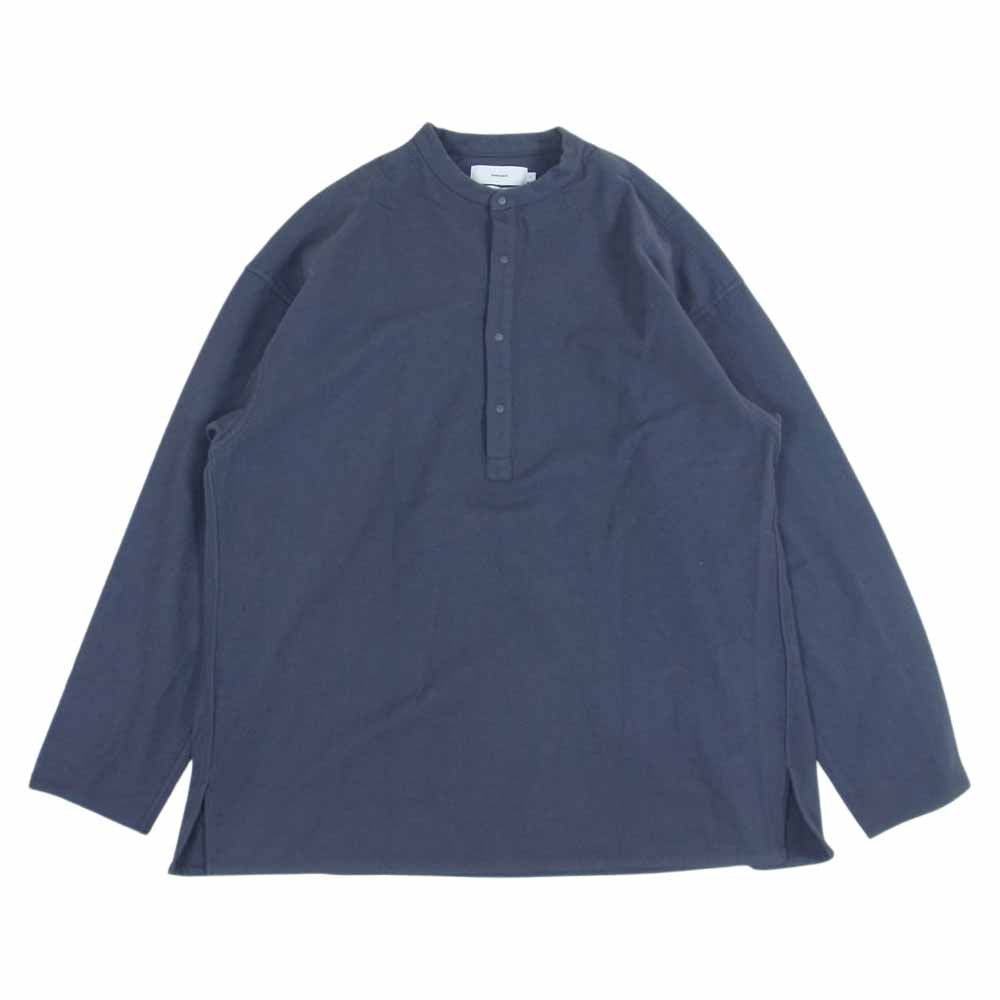 GRAPHPAPER グラフペーパー 20AW GM-203-50091 WOOL FLANNEL BAND COLLAR SHIRT ウール フランネル バンドカラー シャツ チャコール系 2【中古】