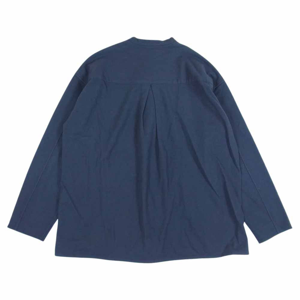 GRAPHPAPER グラフペーパー 20AW GM-203-50091 WOOL FLANNEL BAND COLLAR SHIRT ウール フランネル バンドカラー シャツ チャコール系 2【中古】