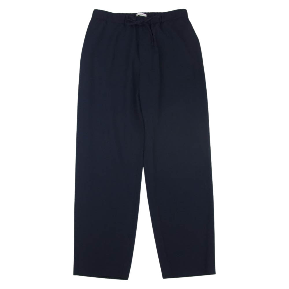 エイトン 7007438 WOOL OXFORD TAPERED EASY PANTS ウール オックスフォード  テーパードイージーパンツ ネイビー系 4【中古】