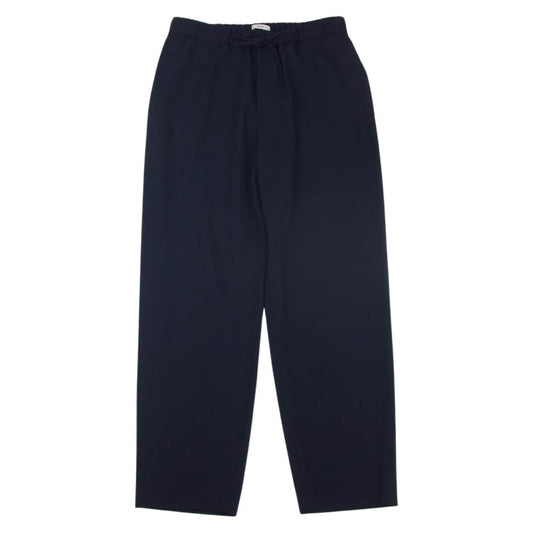 エイトン 7007438 WOOL OXFORD TAPERED EASY PANTS ウール オックスフォード  テーパードイージーパンツ ネイビー系 4【中古】