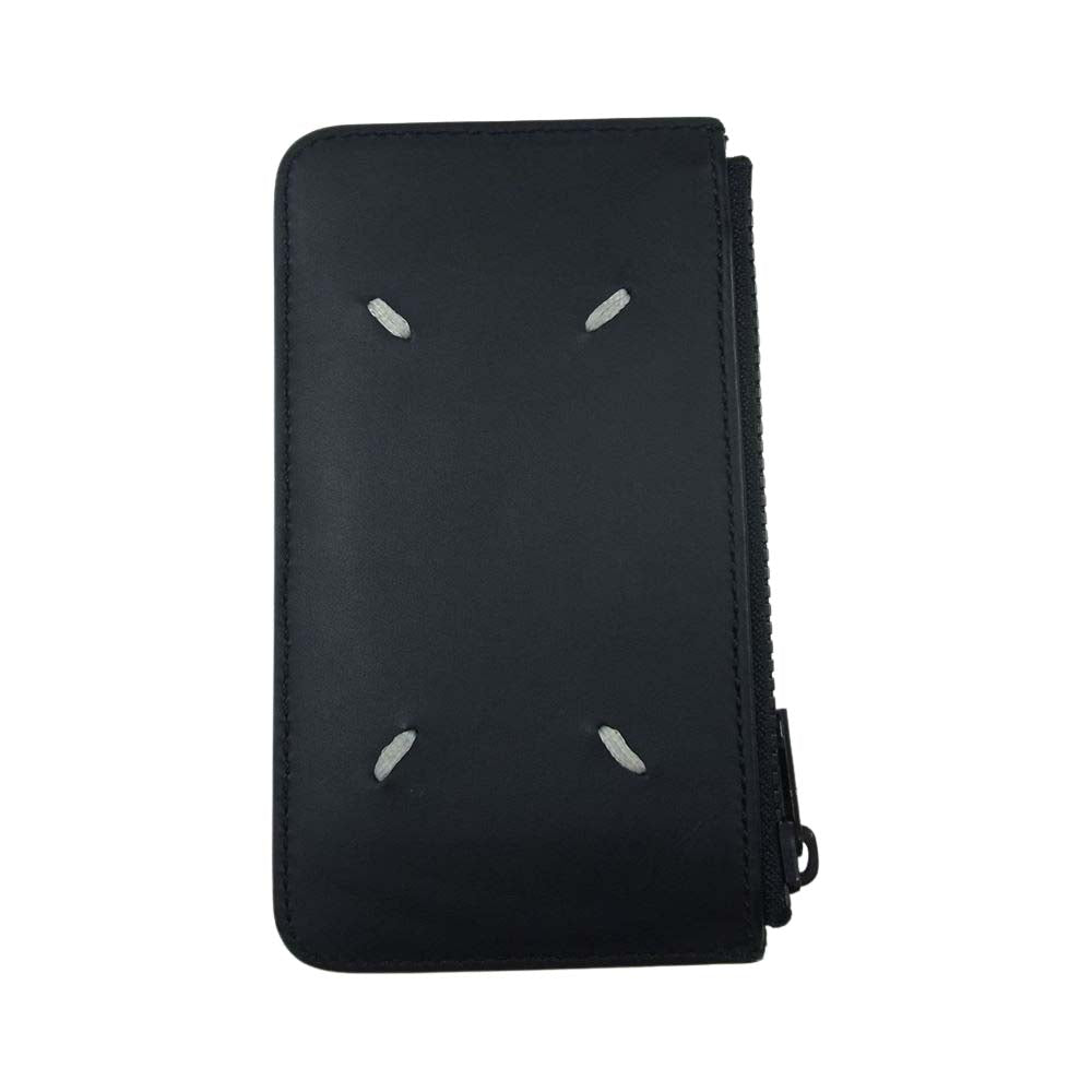 MAISON MARGIELA メゾンマルジェラ S55UA0023 PS935 4ステッチ フラグメントケース レザー コイン カードケース ブラック系【中古】