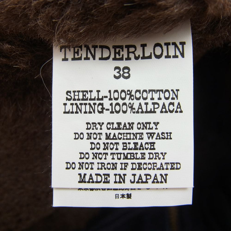 TENDERLOIN テンダーロイン T-1 DECK JKT アルパカ ボア デッキ ジャケット ネイビー ネイビー系 38【中古】