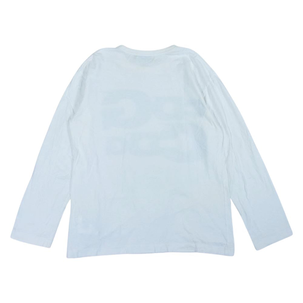 COMME des GARCONS コムデギャルソン PQ-B004 CDG シーディージー SZ-T037 2020 ロゴ プリント Ｔシャツ 長袖 ホワイト系 XL【中古】