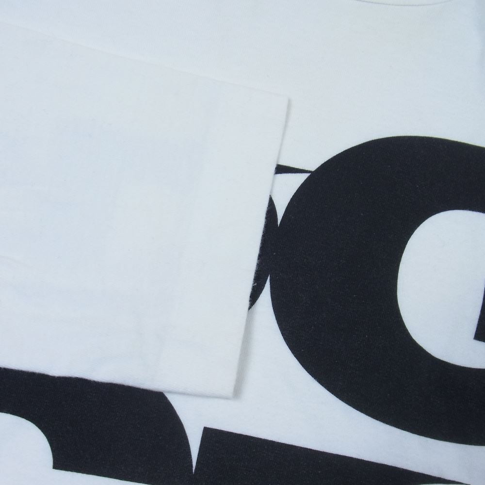 COMME des GARCONS コムデギャルソン PQ-B004 CDG シーディージー SZ-T037 2020 ロゴ プリント Ｔシャツ 長袖 ホワイト系 XL【中古】