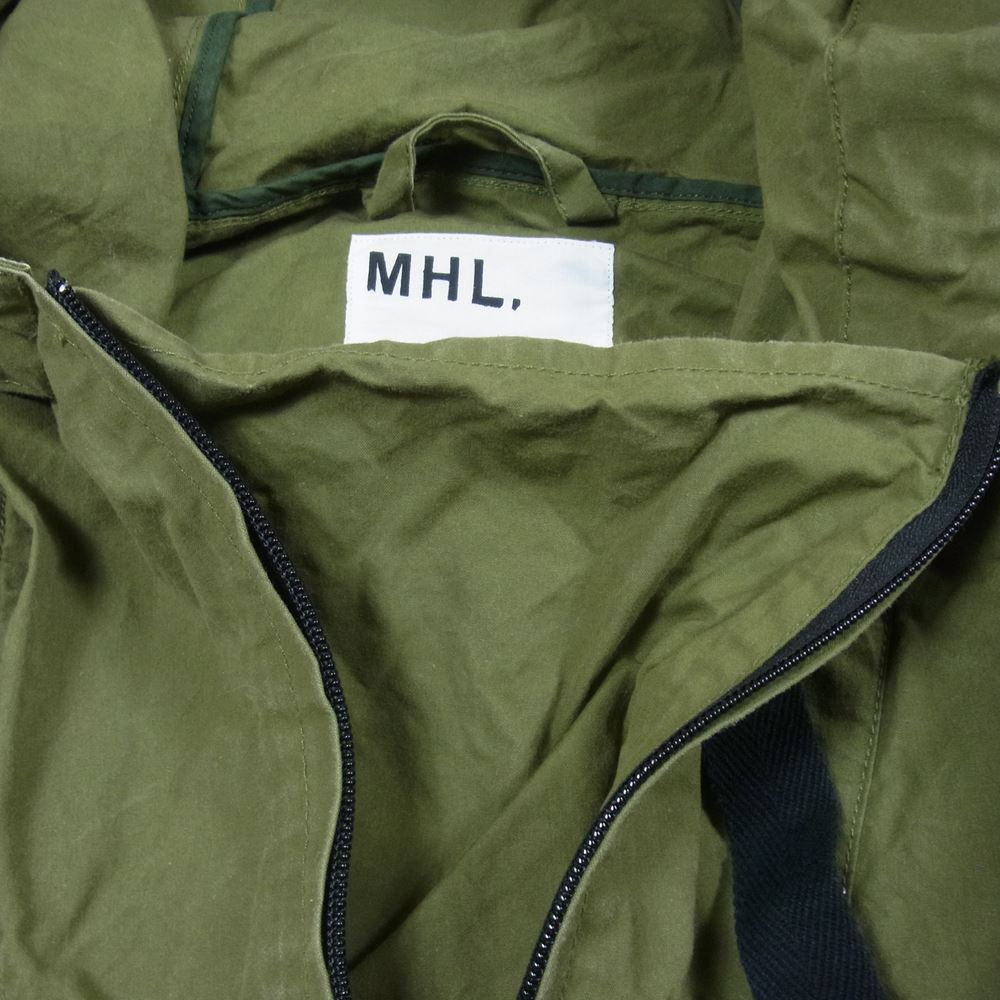 MARGARET HOWELL マーガレットハウエル 596-8225503 MHL. ワックスドコットン アノラックパーカー プルオーバー ジャケット カーキ系 M【中古】