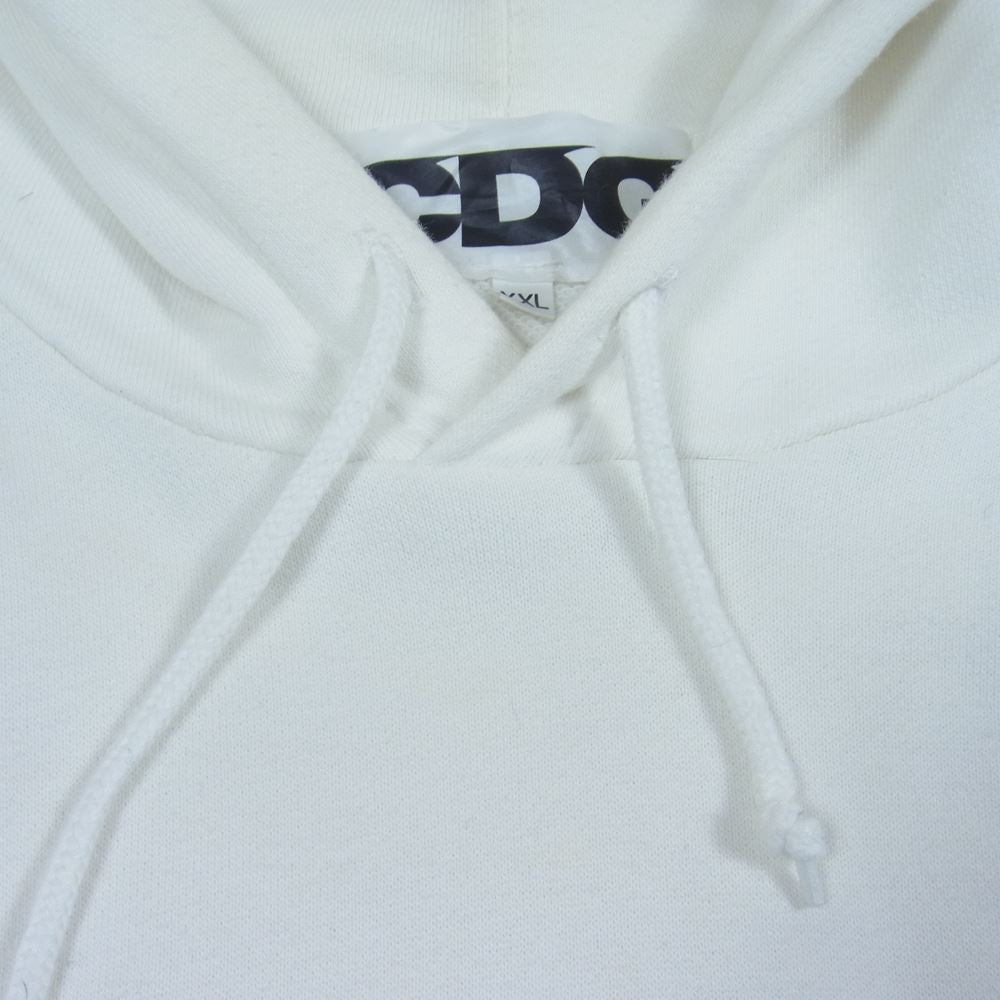 COMME des GARCONS コムデギャルソン CDG シーディージー SZ-T036 2020 ロゴ プリント パーカー オフホワイト系 XXL【中古】