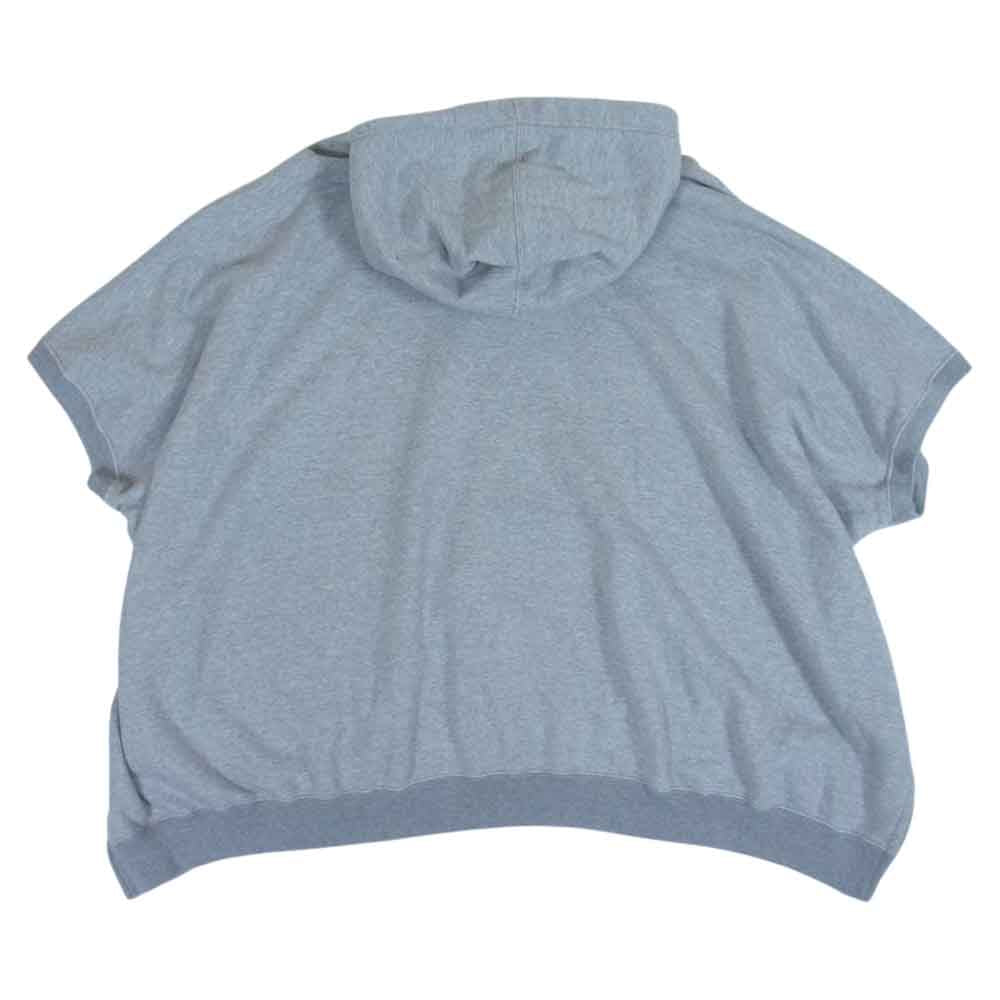 COMME des GARCONS コムデギャルソン CDG シーディージー SZ-T018 ロゴ プリント ポンチョ パーカー グレー系 L【中古】