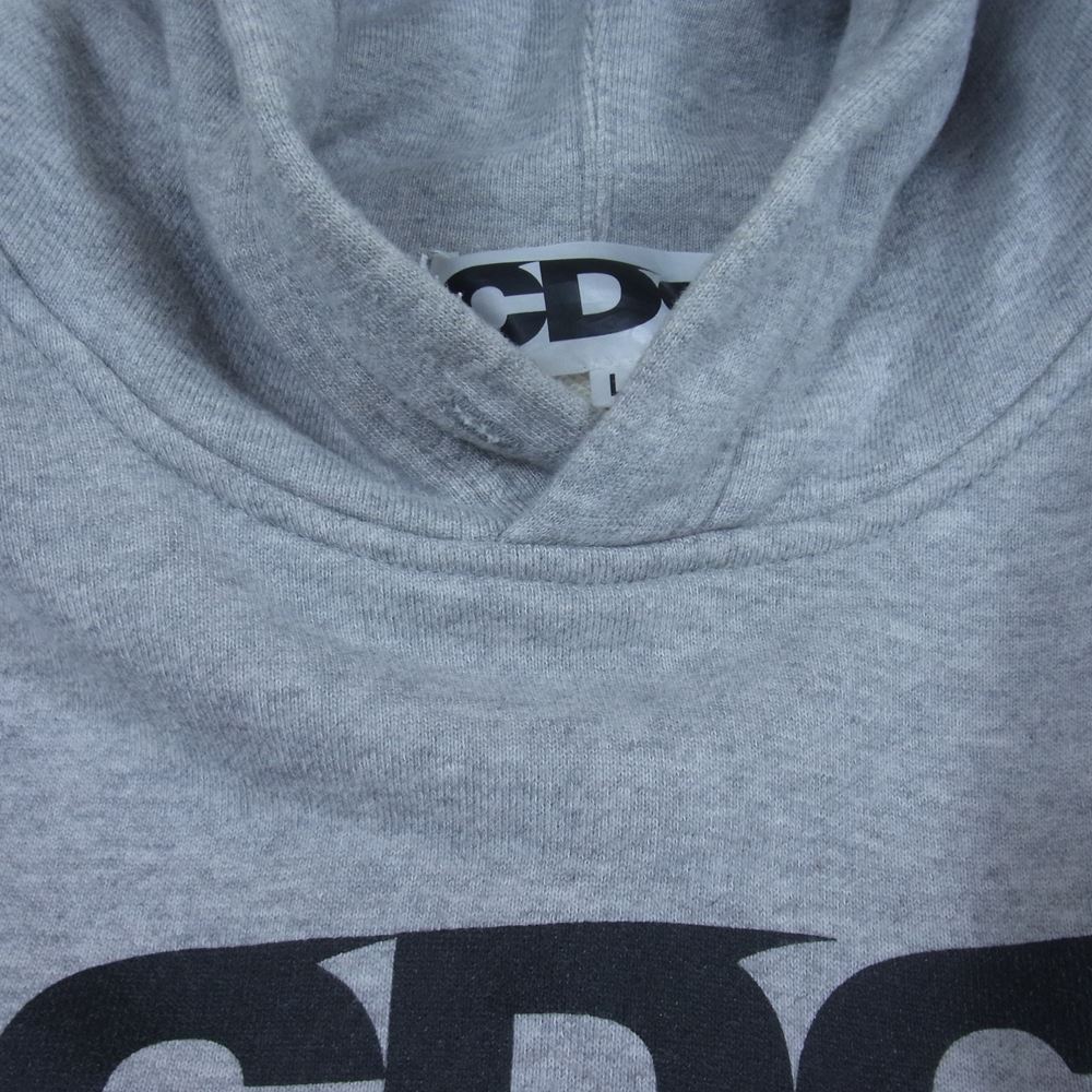 COMME des GARCONS コムデギャルソン CDG シーディージー SZ-T018 ロゴ プリント ポンチョ パーカー グレー系 L【中古】