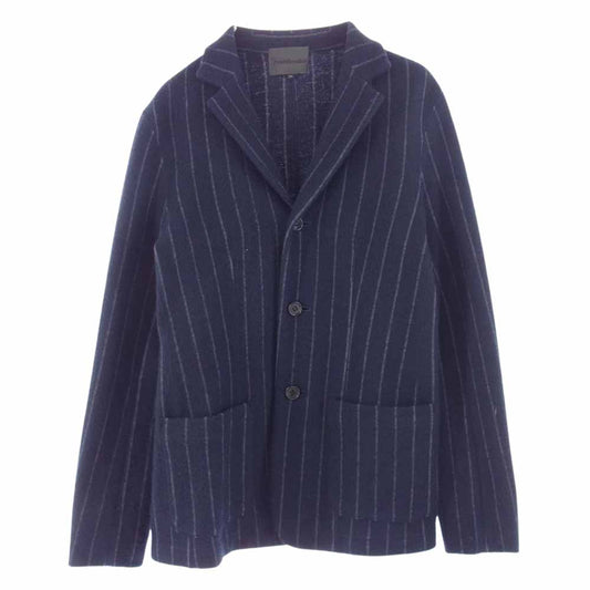 norikoike ノリコイケ ストライプ ストレッチ ウール テーラードジャケット グレー系 M【中古】