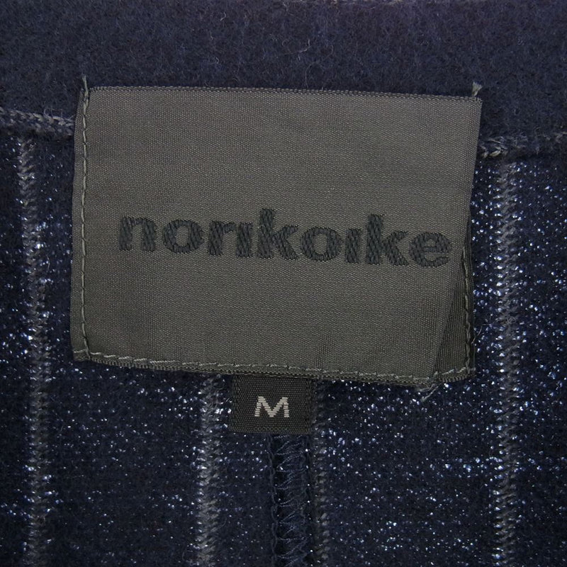 norikoike ノリコイケ ストライプ ストレッチ ウール テーラードジャケット グレー系 M【中古】